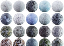 20组4K冰霜结冰PBR纹理贴图合集 Artstation – 20 Frozen Texture 高细节表面材质