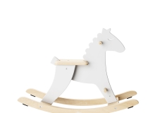 白色木马摇椅Vilac儿童玩具3D模型素材下载White Rocking Horse by Vilac