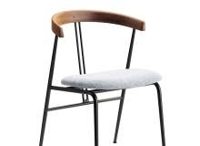 古比小提琴木背餐椅餐椅3D模型素材下载Violin Dining Chair Wood Backrest by Gubi