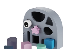 木质大象分类玩具Smallstuff儿童玩具3D模型素材下载Wodden Elephant Sorter Toy by Sm
