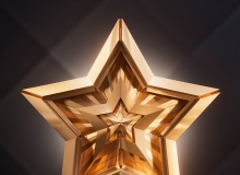 金色五角星模型Star