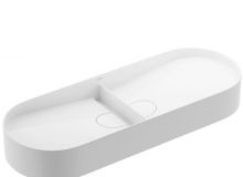 声纳双盆台上洗手盆Laufen品牌双槽洗手盆3D模型素材下载Sonar Double Washbasin Bowl