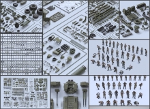 BMS重装甲车队军事武装3D模型包 含550+高精度模块化零件与载具模型BigMediumSmall – Armor