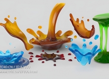 高精度灰猩星GSG快乐工具包45款飞溅流体三维模型资源免费下载推荐The Happy Toolbox – Splash