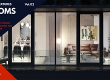 ShadersBOX – Rooms Pack V2.0：60组高品质窗户室内深度视差3D模型素材（含日夜景）