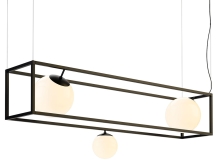 维特3号吊灯Rich Brilliant Willing设计3D模型素材下载Witt 3 Chandelier by Rich Bri
