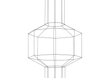 线条型3D吊灯300Vibia照明3D模型素材下载Wireflow 300 3D Lamp by Vibia