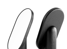 黑色木质转角镜tre product家居3D模型素材下载Woodturn Mirror Black by tre product