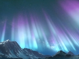 绚丽多彩北极光天象生成C4D OCTANE预设