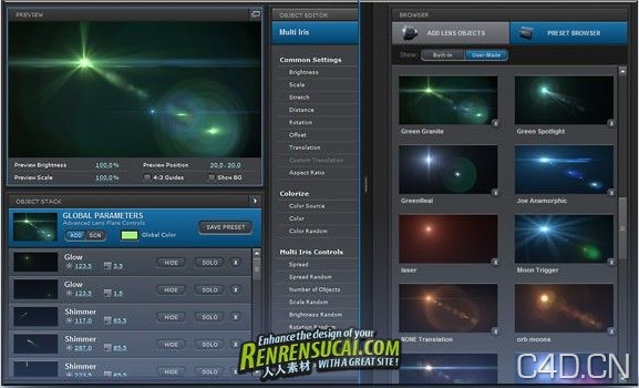 AE插件：镜头光晕Optical FlaresV1.2.132win_32_64（带汉化） - C4D之家 - 1.jpg