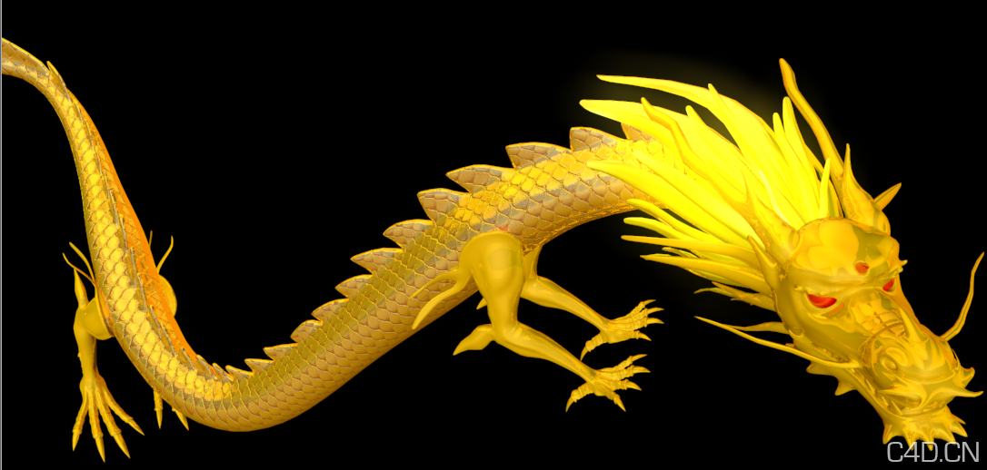 金龙C4D模型 Golden Dragon（附带动画） - C4D之家 - 102205a90v99eotyuevyvy.png