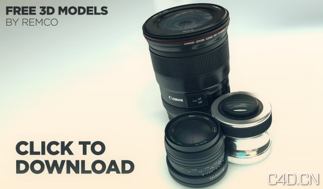C4D的3D模型：镜头套装 Lens Kit - C4D之家 - Pixel-Lab-Lenses-2.jpeg