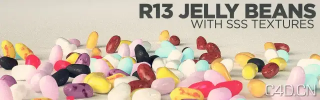 C4D零食模型-糖豆模型 Jelly beans - C4D之家 - showpic.jpeg