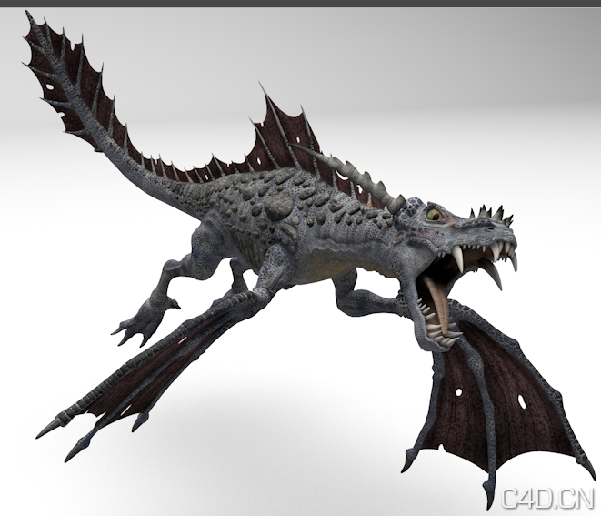 C4D水龙模型（C4D/Obj） Water Dragon - C4D之家 - Snip20120825_3.png