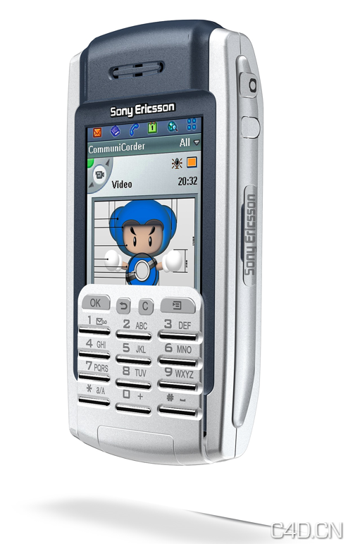 索爱手机C4D模型 Sony Ericsson mobile phone - C4D之家 - Snip20120826_4.png
