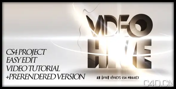 After Effects工程文件：3D text opening – 3D Logo