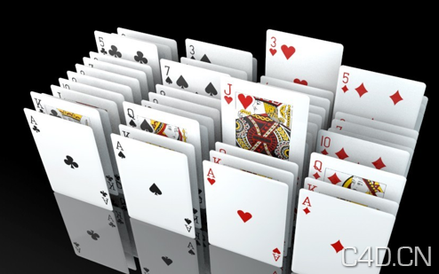 C4D 扑克牌 free预设下载 Poker