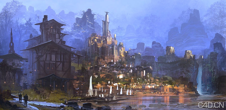 Concept Artist show us how he design some environments images for video games. - C4D之家 - Designing MMORPG Landscapes - 04.jpeg