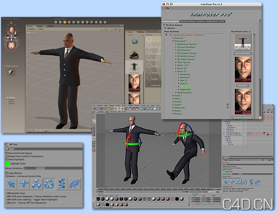 InterPoser Pro v1.5 for C4D (Poser导入插件)附带和谐方法及注册机 - C4D之家 - 200775105524551.gif