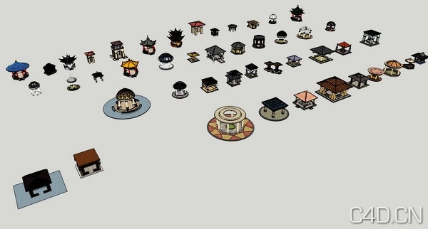 凉亭模型合集（Su模型） summer house - C4D之家 - 2154334nt3lzvzkhnlohtz.jpeg