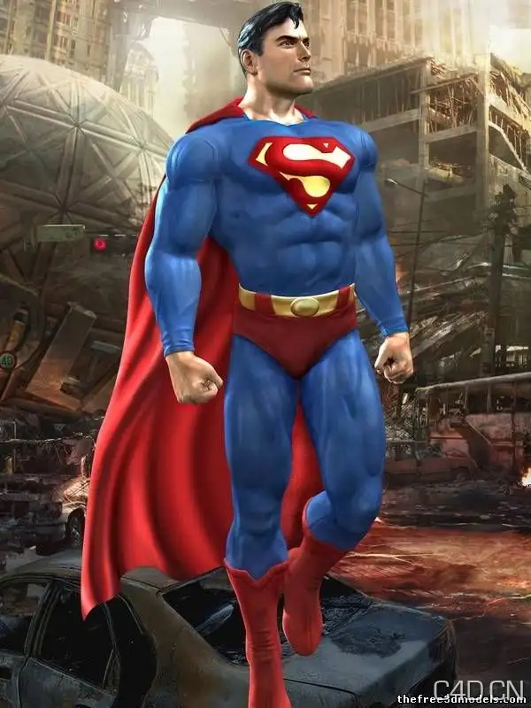 Marvel 英雄 超人3D模型 Super Man