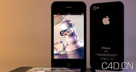 苹果第四代黑色超薄手机模型 apple iphone 4S Model