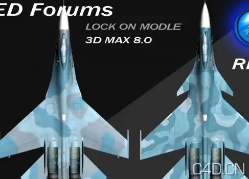 LOCK ON ED SU-27及SU-33战斗机模型 Fighter - C4D之家 - 1346209301_400.jpeg