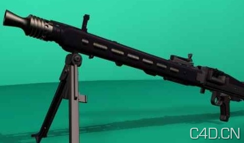 二战德国MG42通用机枪（实用进阶货）MAX格式 Machine gun - C4D之家 - 1346208052_396.jpeg