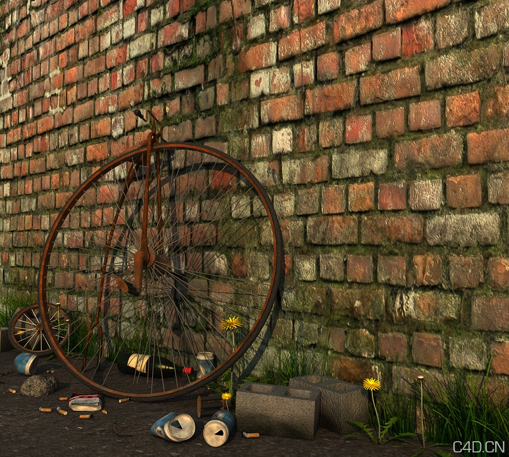 C4D场景表现-自行车