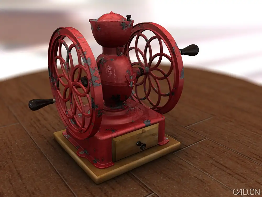 C4D产品表现Antique coffee grinder - C4D之家 - coffeegrnd-3-1600x1200.jpeg