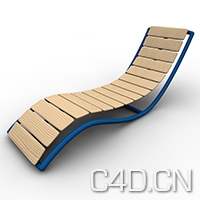 C4D躺椅模型 木椅 Deck chair - C4D之家 - tn-lounger.jpeg