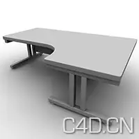 办公桌模型-A modern office desk. Not textured - C4D之家 - tn-desk.jpeg