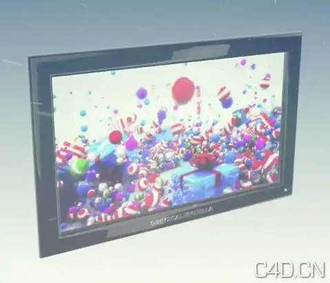 Cinema 4D to After Effects Tutorial Plasma TV-灰猩猩C4D视频教程