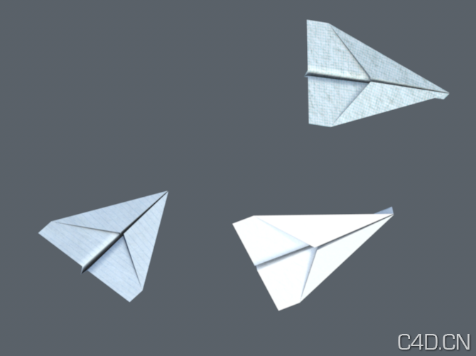Cinema 4D Model: Paper Airplane 纸飞机 - C4D之家 - Snip20121002_2.png