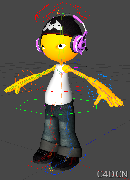 C4D模型：音乐男孩 HeadPhone Music boy（带骨骼、带材质） - C4D之家 - Snip20121002_7.png