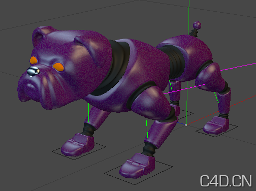 C4D机器狗 带骨骼、带材质 Dogo Mechanico - C4D之家 - Snip20121002_9.png