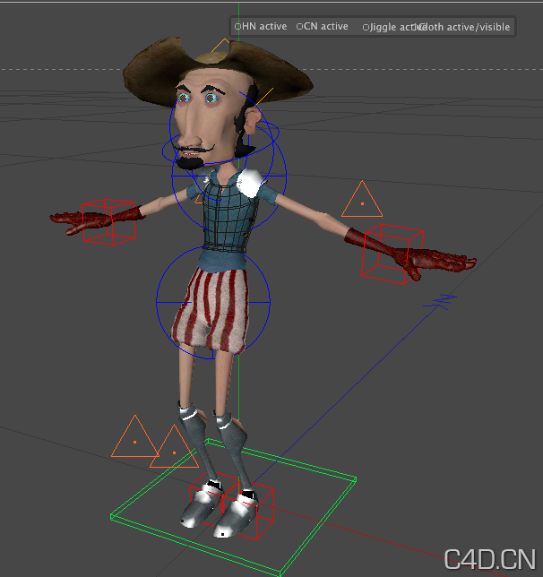 C4D模型：西部牛仔 带骨骼、带材质 Don - C4D之家 - Snip20121002_10.png