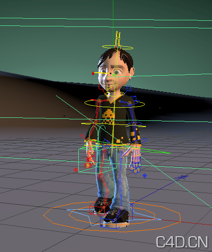 C4D小男孩模型 带动画、材质、骨骼-CMotion (Bruno) - C4D之家 - Snip20121002_11.png