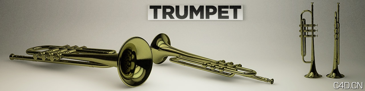 The Pixel乐器:小号C4D模型 trumpet - C4D之家 - Trumpet.jpg