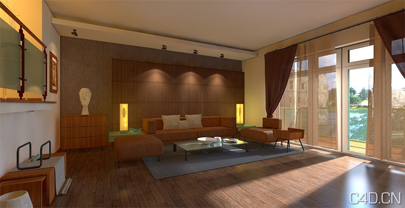C4D客厅模型（带材质）The living room model - C4D之家 - Snip20121006_17.jpg