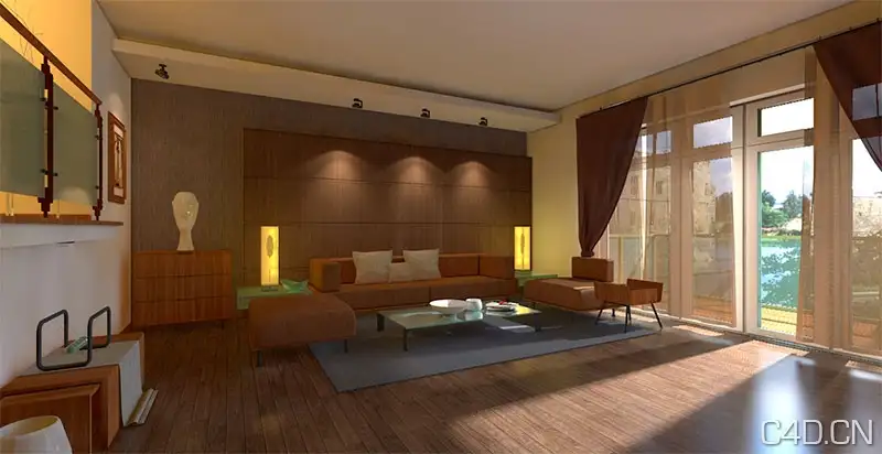 C4D客厅模型（带材质）The living room model - C4D之家 - Snip20121006_17.jpg