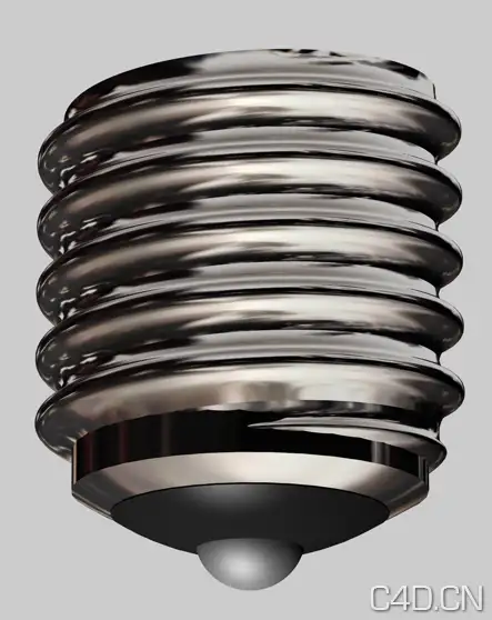 C4D灯泡尾部模型 Bulb tail