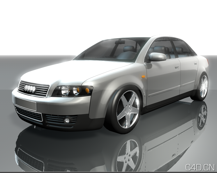 C4D汽车模型：奥迪A4 Audi