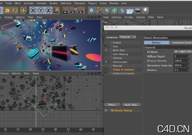 cinema 4d制作真实景深效果 - C4D之家 - 2916e783d4a39091db2e4cab6db81231.jpg