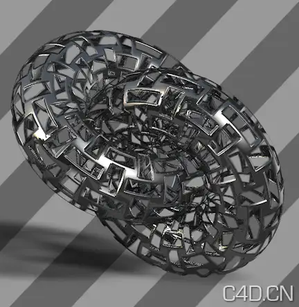 C4D镂空金属穿行网格材质 Walking through the grid - C4D之家 - Snip20121023_15.png