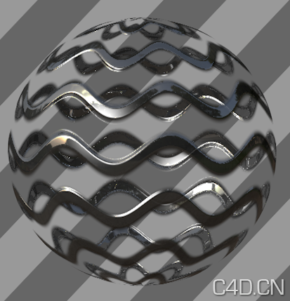 C4D金属波浪网格 Wave grid 0003