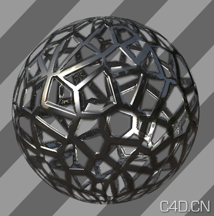 C4D随机金属网格 不规则网格材质球 Irregular grid