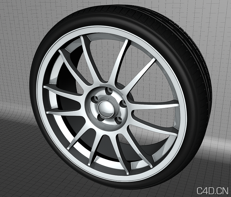 C4D汽车轮胎模型 Car tires - C4D之家 - Snip20121116_2.png