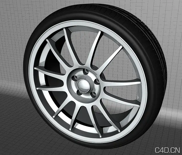 C4D汽车轮胎模型 Car tires - C4D之家 - Snip20121116_2.png