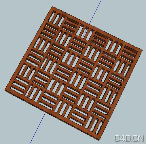 SU仿古 木窗格 Wood pane - C4D之家 - Snip20121124_2.png